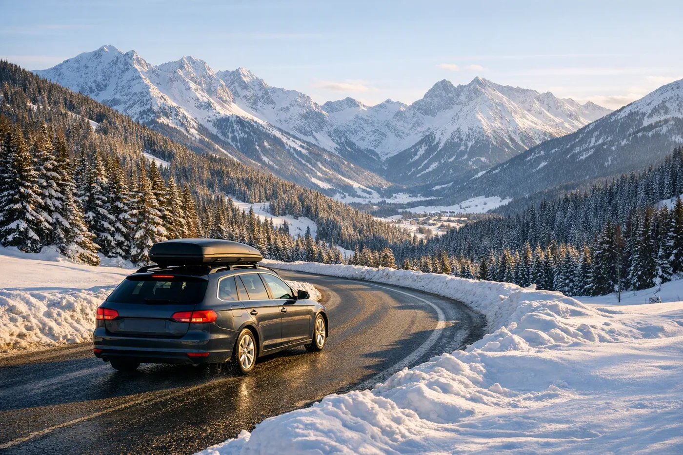 Mit dem Auto in die Alpen
