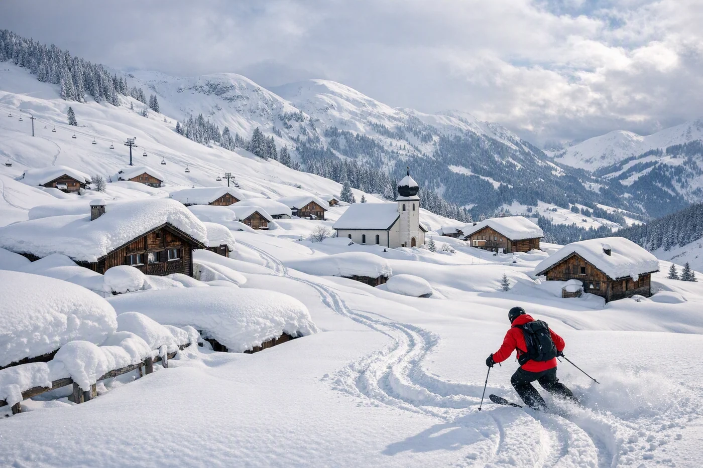 Skiurlaub in Damüls i Österreich