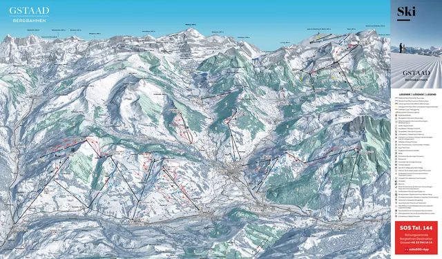 Pistenplan Gstaad