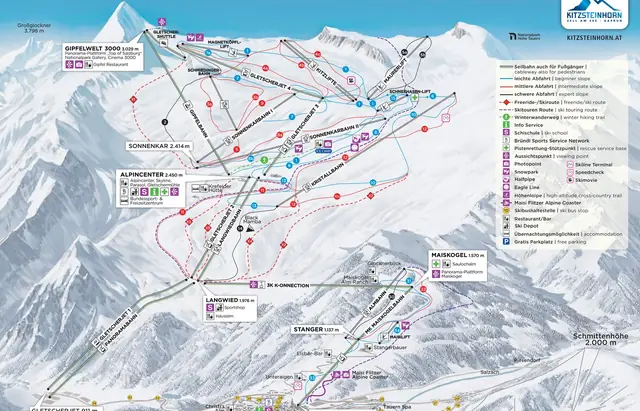 Pistenplan Kaprun