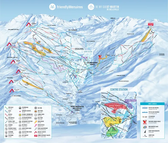 Pistenplan Les Menuires
