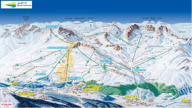 Pistenplan St. Moritz