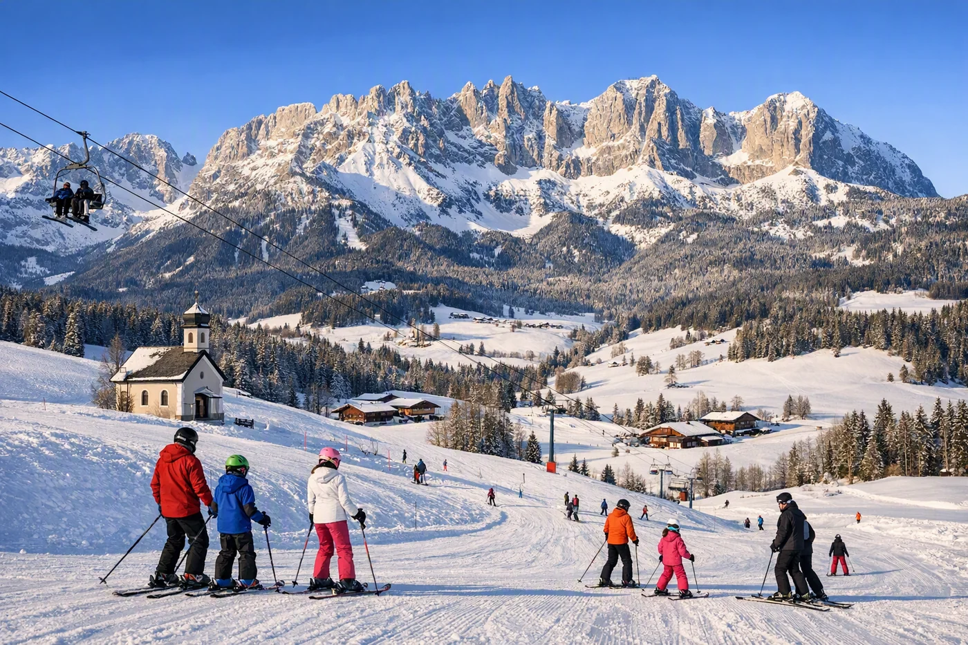 Skiurlaub in Ellmau i Österreich