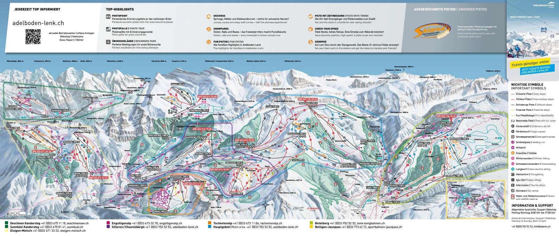 Pistenplan von Adelboden