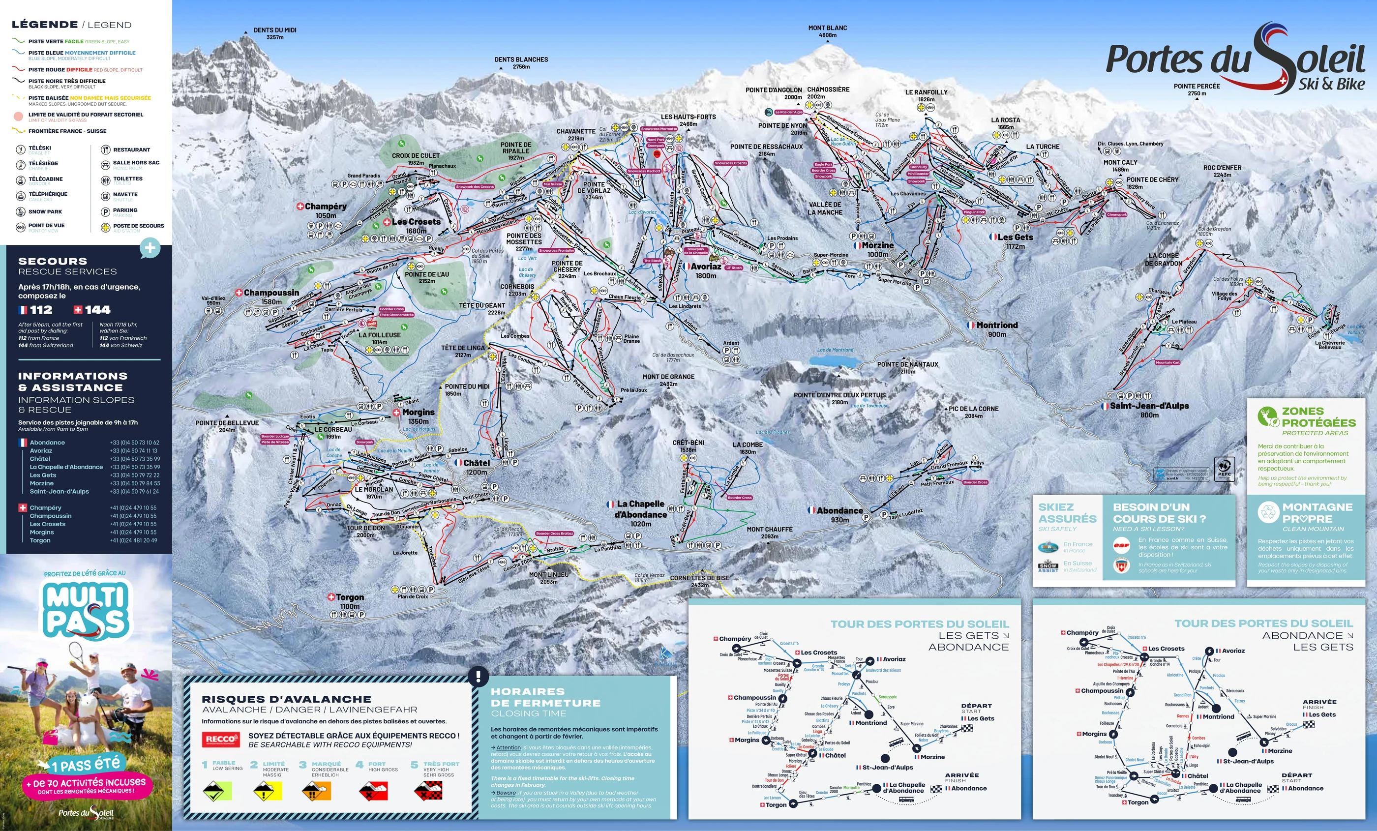 Pistenplan von Avoriaz