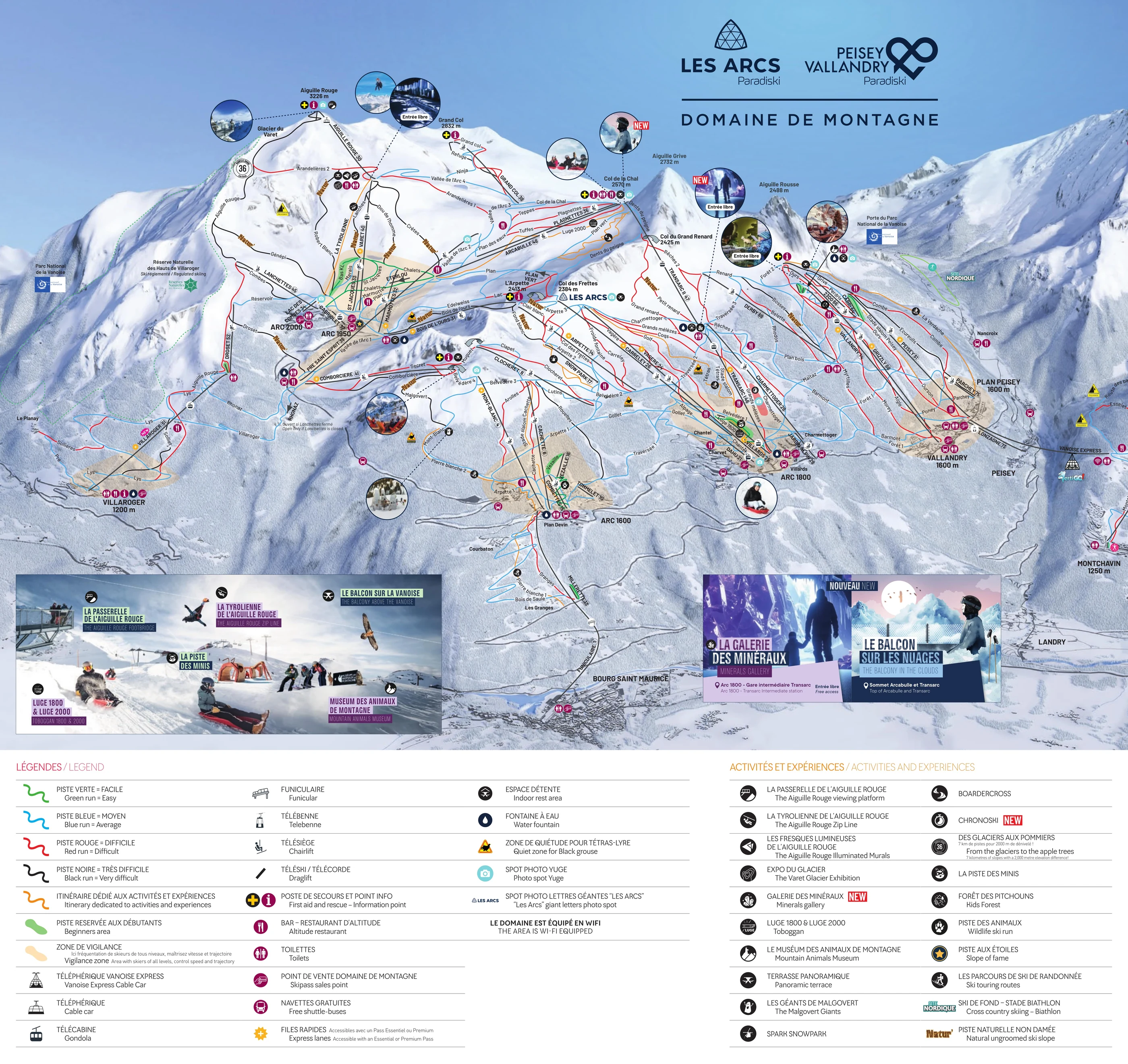 Pistenplan von Les Arcs