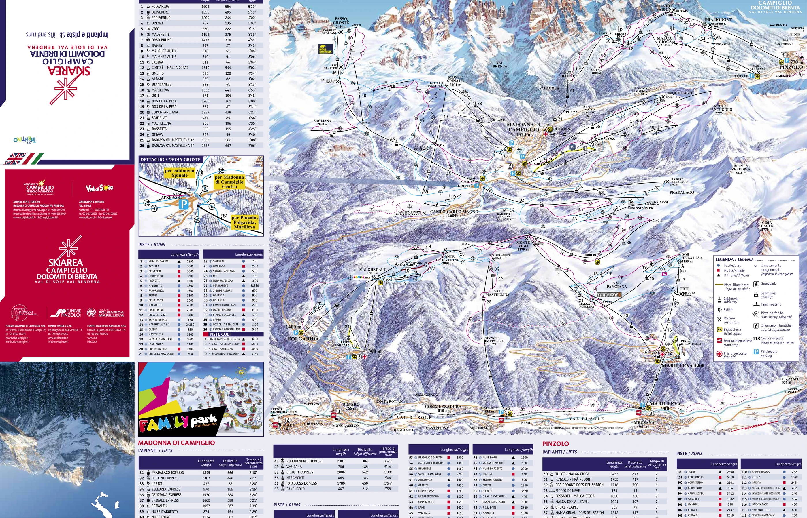 Pistenplan von Madonna di Campiglio