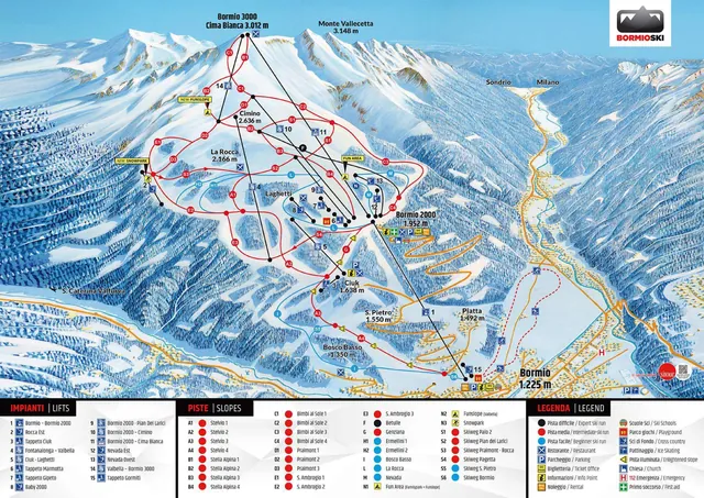 Pistenplan Bormio