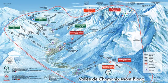 Pistenplan Chamonix