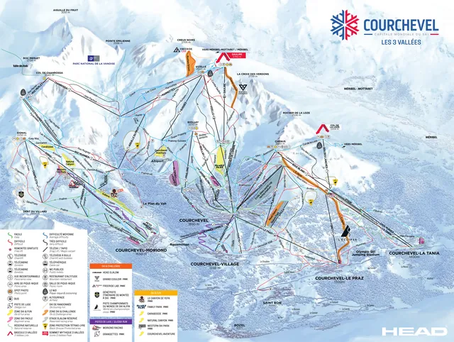 Pistenplan Courchevel