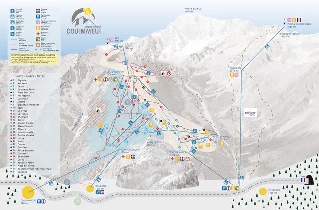 Pistenplan Courmayeur