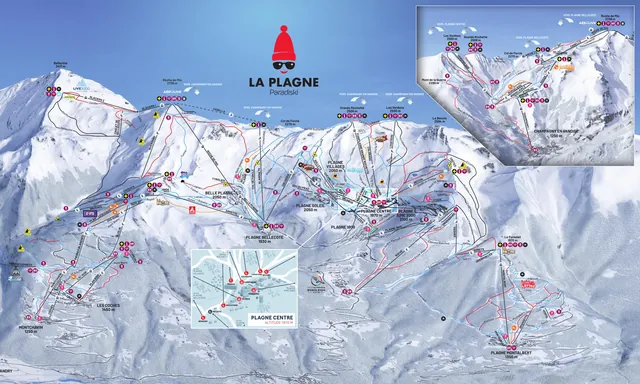 Pistenplan La Plagne