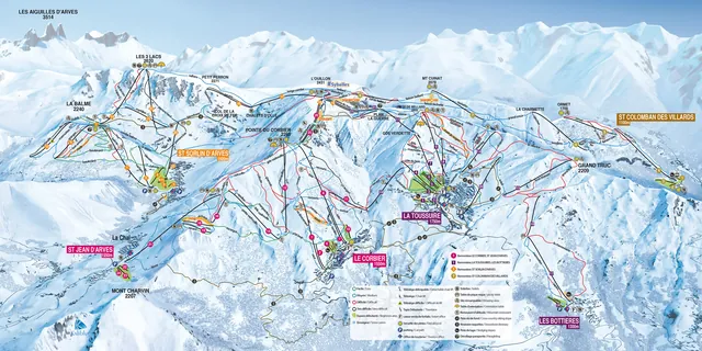 Pistenplan Les Sybelles