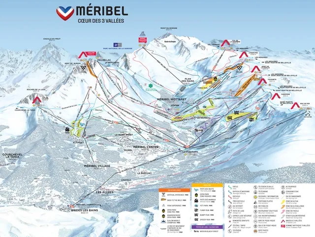 Pistenplan Méribel