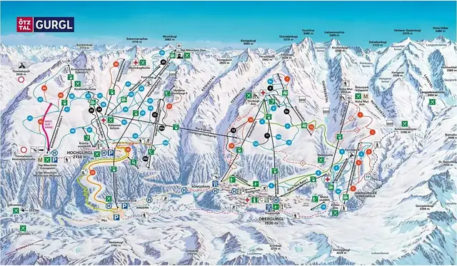 Pistenplan Obergurgl