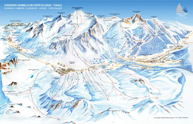 Pistenplan Passo Tonale