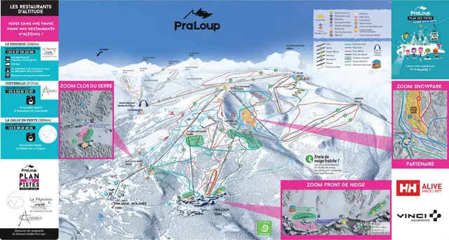 Pistenplan Pra-Loup
