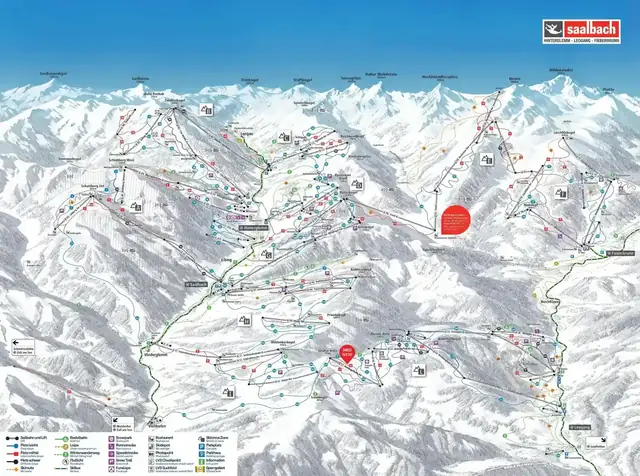 Pistenplan Saalbach