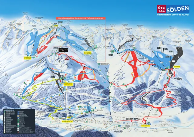 Pistenkarte Sölden