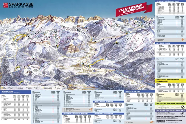 Pistenplan Val di Fiemme